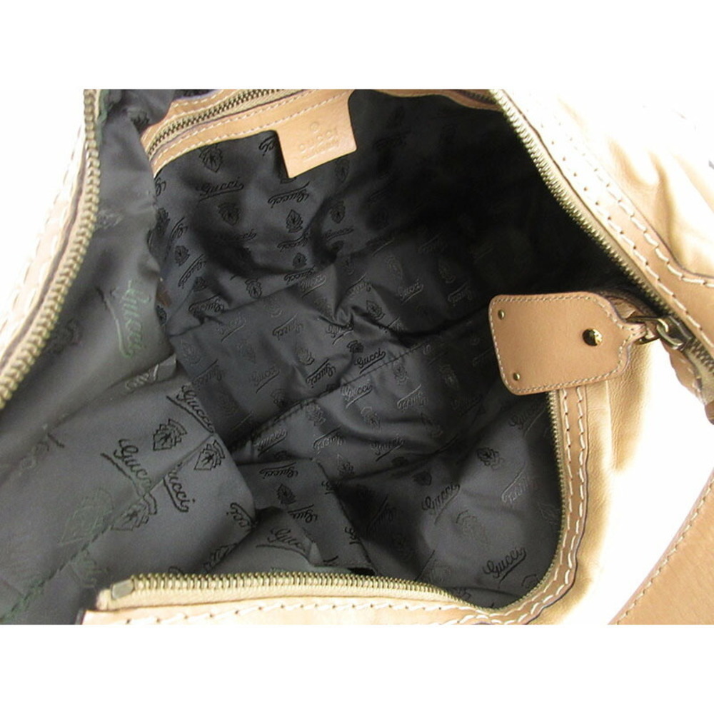 GUCCI Shoulder Bag Camel Brown Leather - Picture 8 of 10